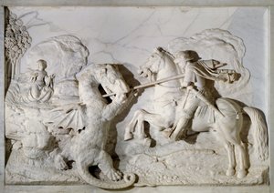San Jorge y el dragón, 1508 (mármol)
